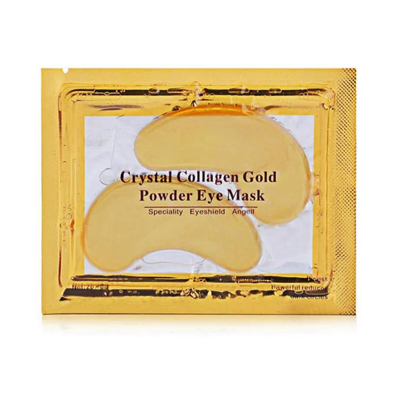 Красный 1 пара 24K Gold Crystal коллагеновая маска для глаз, маска для глаз для ухода за кожей вокруг глаз! Убирает темные круги под глазами, удалить анти-старения, морщин, уход за кожей - Цвет: Красный