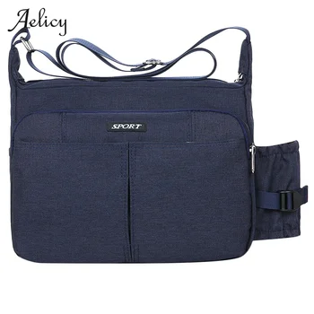 

Men Business Shoulder Messenger Bag Nylon Oxford Lightweight Waterproof Zipper Package Large Capacity Travel Crossbody Bag