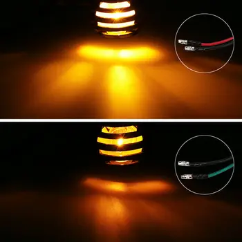 

1 pair 12V Motorcycle Grille Turn Signals Light Indicators Blinker Application