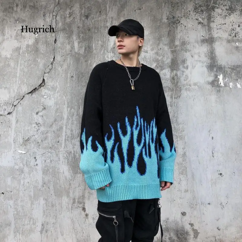 

Autumn Winter 2021 New Thick Embroidered Long-Sleeved Couple's Sweater Oversize Knitted Sweater Top Loose Women Clothes