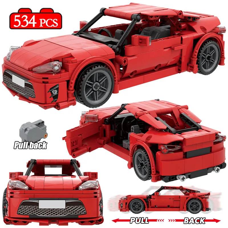 Городской механический спортивный автомобиль модель автомобиля MOC строительные