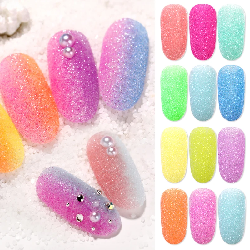 

1 Box Holographic Nail Glitter Powder Sugar Starlight Effect Chrome Ultra-fine Glitters Nail Pigment Powder Dust Manicure DIY