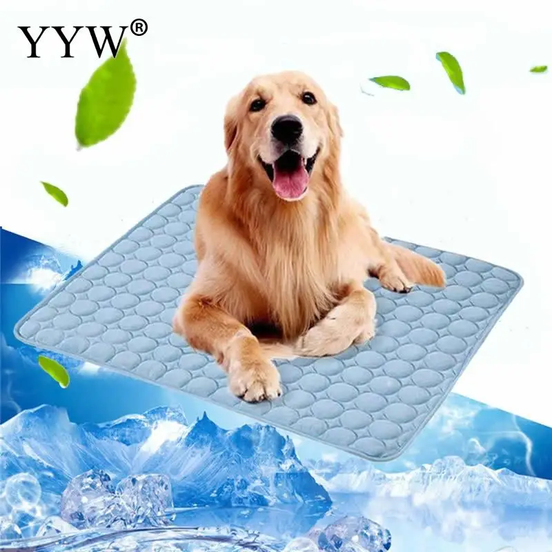 cheap Pet Sofa Mat Self Cooling Mat Pad Pet Soft Summer Cooling Mats Blanket Dog Summer Car Seat Ice Silk Mat Pet Product Dog Supplies