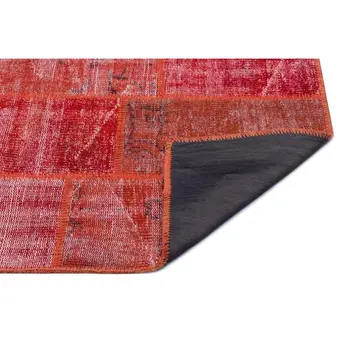 

Handmade Red Vintage Overdyed Patchwork Area Rug 080x150 Cm-2'7''X4'11''