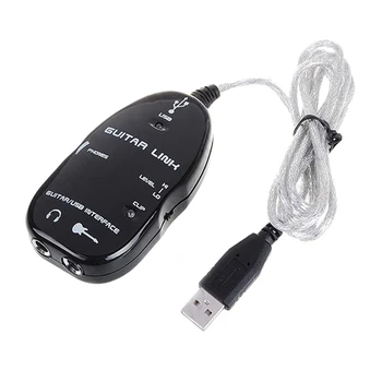 

Guitar USB Interface Link Cable Recording System Instrument Device PC Computer Headphone Music Electronics