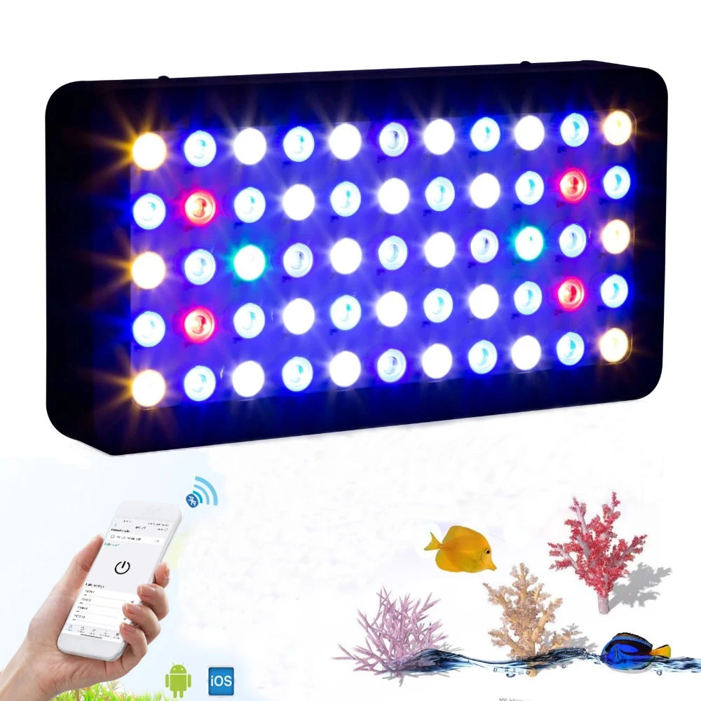 Led Aquarium Light For Coral Reef Fish Tank Plant Bluetooth Control 165w Marine Aquarium Led