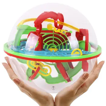 

100 Challenging Levels Magic 3D Maze Ball Labyrinth Puzzle Game Globe Toys for Kids