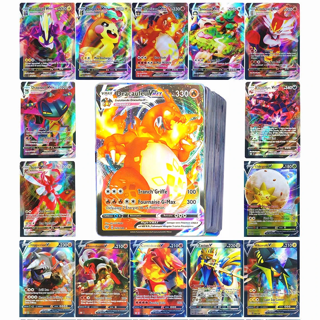 Pokemon French Shining Card Featuring 45 V50 Vmax 100 Gx 100 Tag Team 20  Mega 80 Ex Pokémon French Version Playing Game Toy Gift - Game Collection  Cards - AliExpress