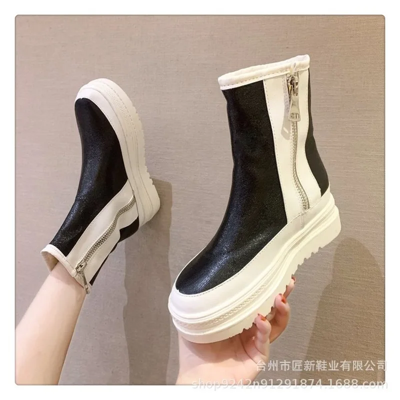 Snow Boots New 2020 Women's Shoes Winter Thick Sole Plaform Ankle boots Thicken Plush Warm Cotton Shoes