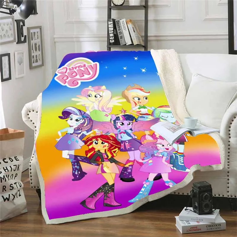 style4 Одеяло «my little pony», шерстяное одеяло на кровать для взрослых, флисовое теплое зимнее одеяло, плюшевое одеяло для дивана, плюшевое одеяло - Цвет: style4
