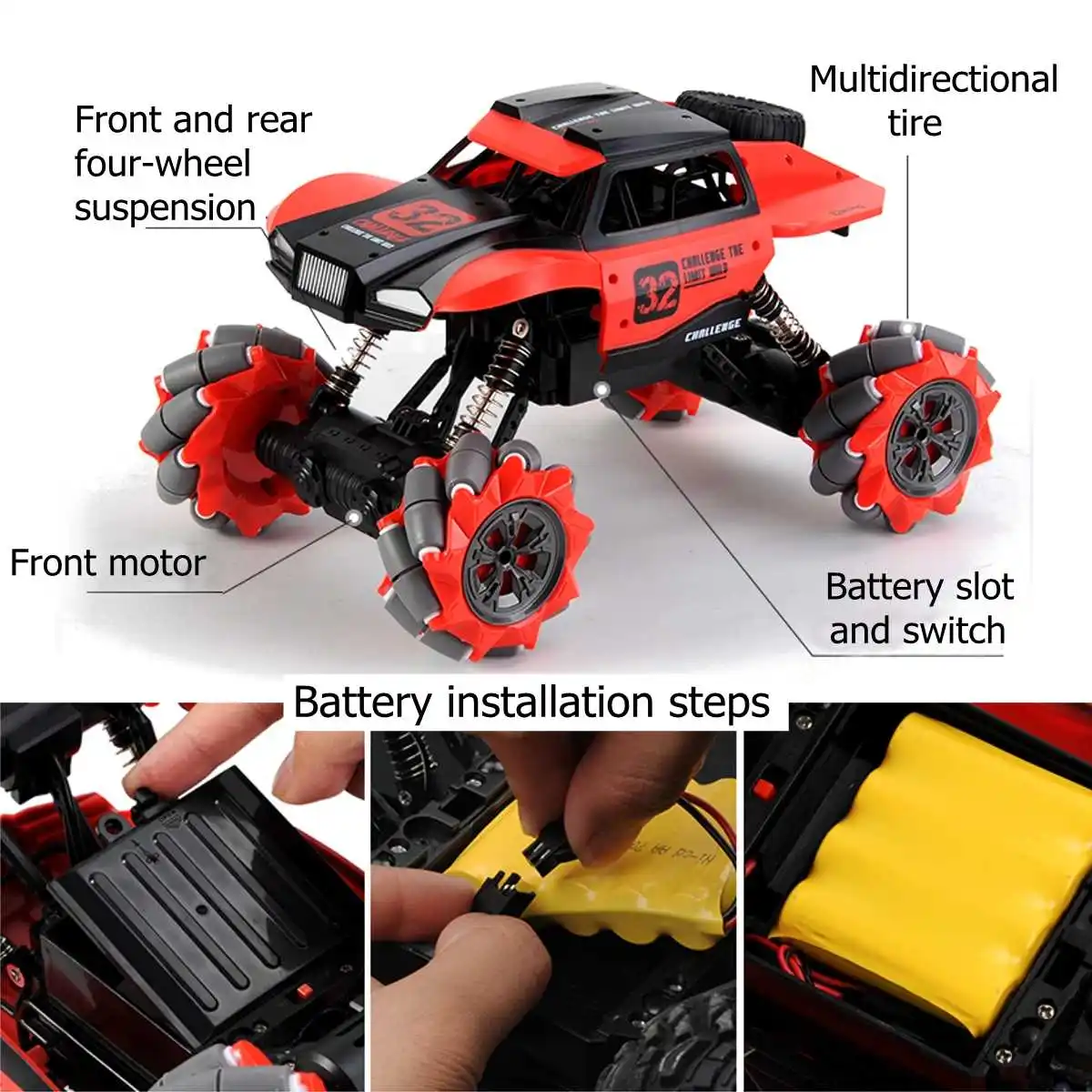 1:16, Электрический Радиоуправляемый автомобиль, 4WD, радиоуправляемые ...