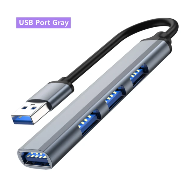 USB C HUB 3.0 Type C 3.1 3/4 Port Multi Splitter Adapter OTG USB for Macbook Pro 13 15 Air Mi Pro HUAWEI PC Accessories USB 3.0 HUB Gray