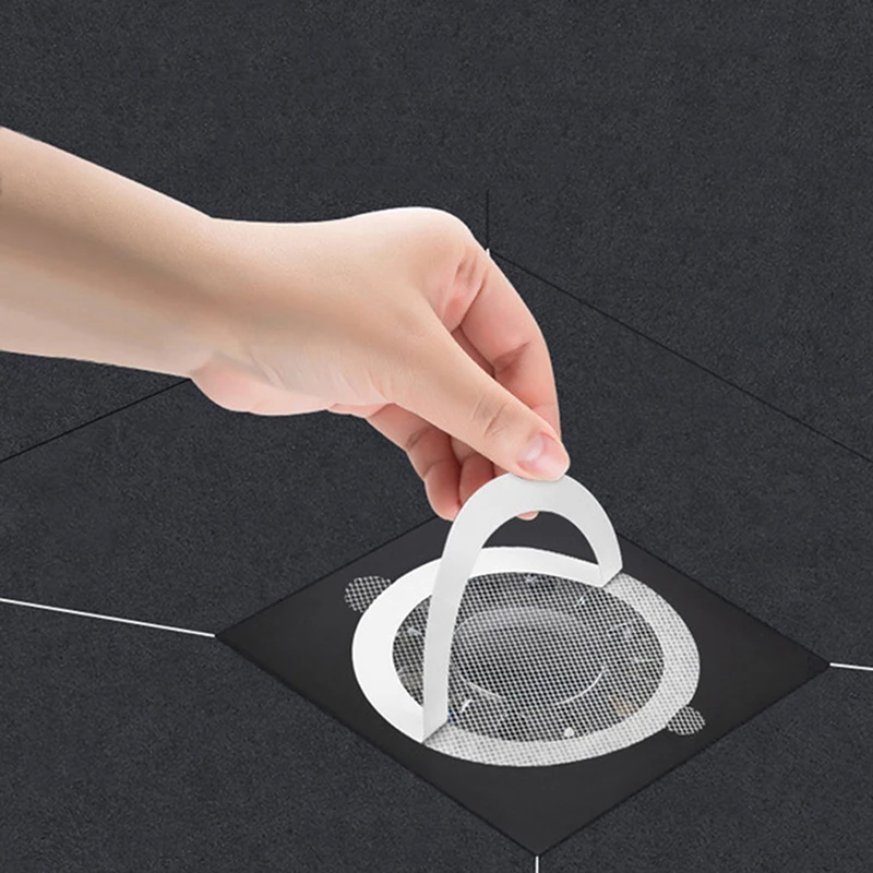 Shower Drain Catcher Hair Drain Catcher Hair Drain Filter Floor Drain Hair Filter Floor Drain Hair Catcher Drain Hair Catcher 10PCS Round Disposable Shower Drains Hair Catcher Mesh Stickers Bathroom Bathing Shower Hair Stoppers Catchers Net Accessories