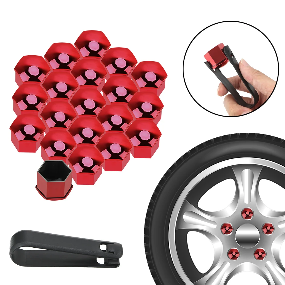 Wheel Nut Caps Bolt Nut Covers 20PCS Universal Auto Hub Screw Covers Car Tyre Nut Bolt Decorative Guards