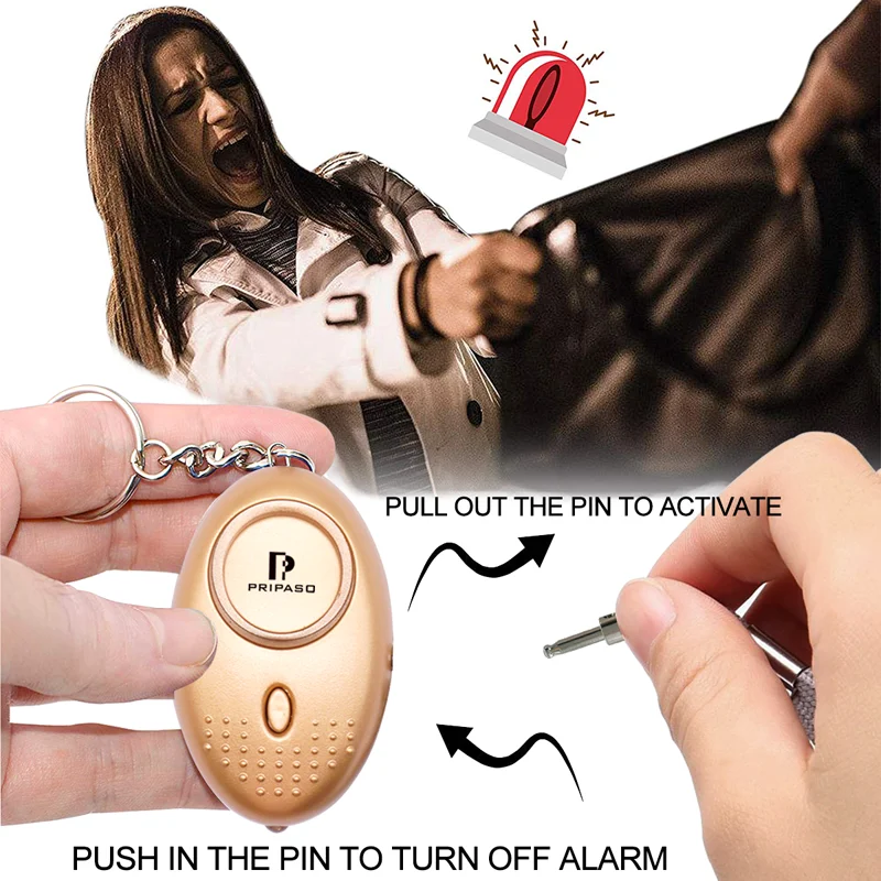 Compact Personal Alarm with LED Light