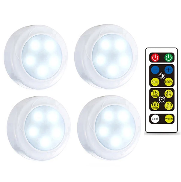 4 lamp 1 controller Светодиодный светильник под шкаф датчик касания с регулируемой яркостью ночник с умным пультом дистанционного управления для кухни спальня освещение для шкафа лампа - Цвет: 4 lamp 1 controller
