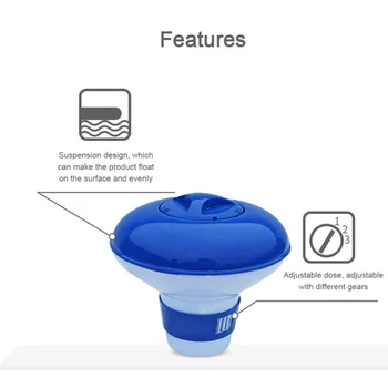 

100Pcs Swimming Pool Cleaning Tablets W/Tablets Dispenser Cleaner Set For Home Cleaning Against Algae/other Organisms