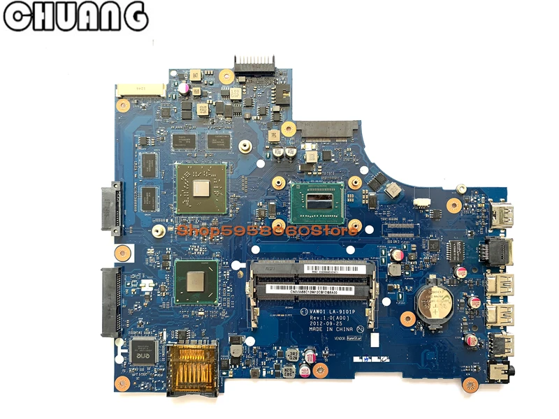 Для DELL INSPIRON 3521 5521 Материнская плата ноутбука VW55C 0VW55C CN-0VW55C VAW01 LA-9101P I5-3317U 216-0842009 100%