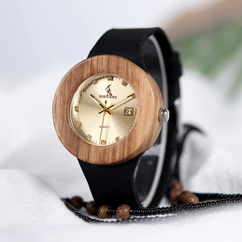 

Bobo Bird Complete Calendar Watch Women Zebra Quartz Wood Wristwatch Ladies Wooden Watches Relogio Feminino Dropship