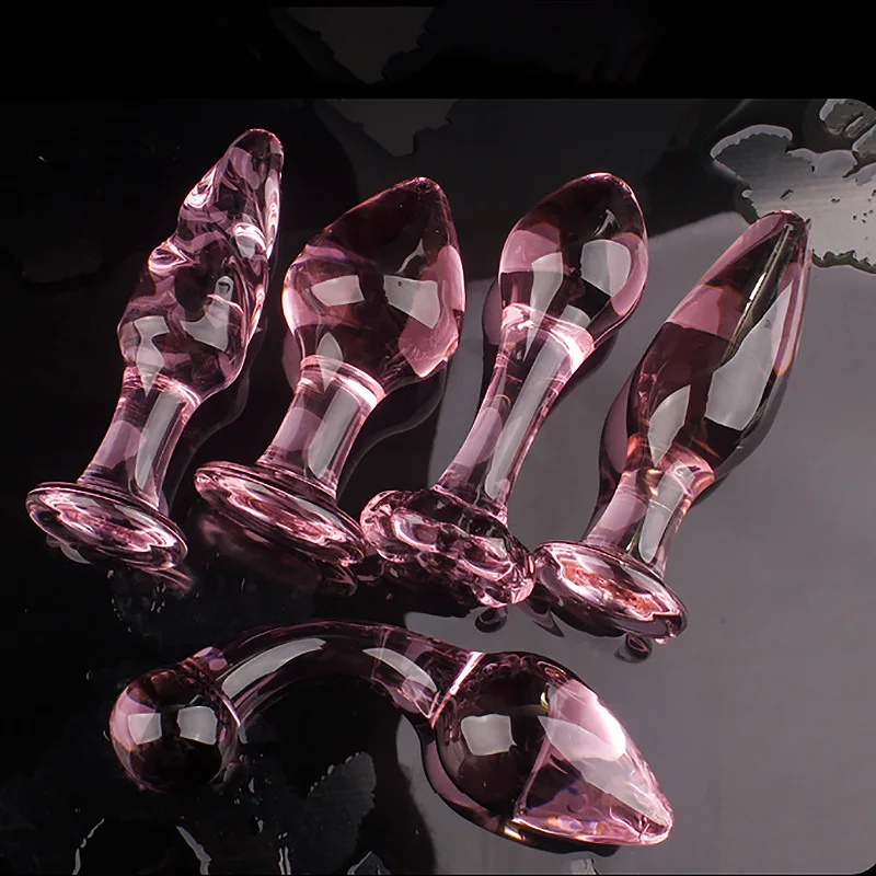 Pink Glass Anal Plug For Women Butt Plugs Penis Anus Massager Dildo Adult Masturbation Gay Sex Toys Lover Gifts | Красота и здоровье