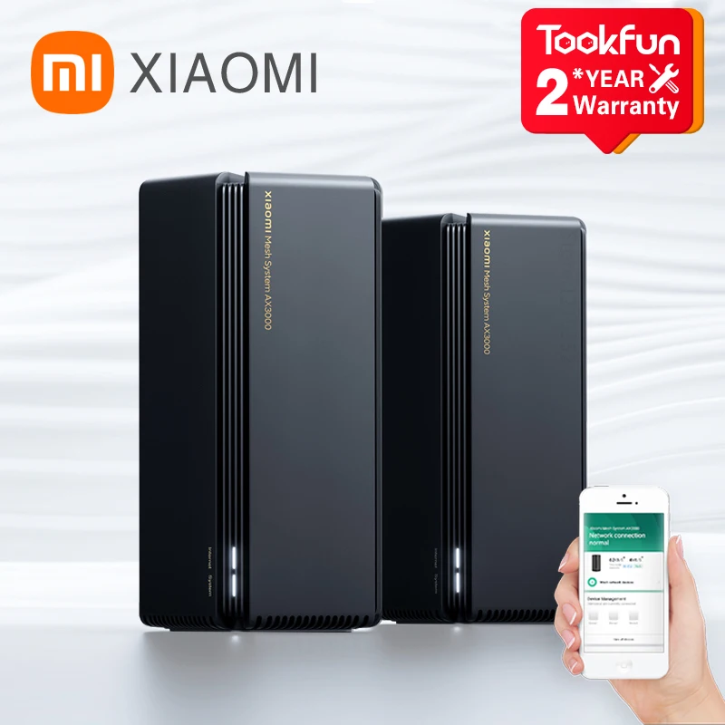 Аксессуары Xiaomi Mesh System AX3000(2 шт. в упаковке) WiFi 6 модем 2976 Мбит/с OFDMA усилитель