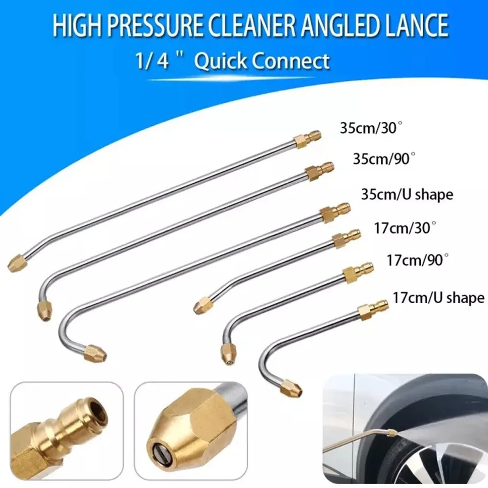 

30° /90° /U-Shape Pressure Car Washer Angled Lance Extension Spray Wand Nozzle Water Gun Car Wash Garden Irrigation