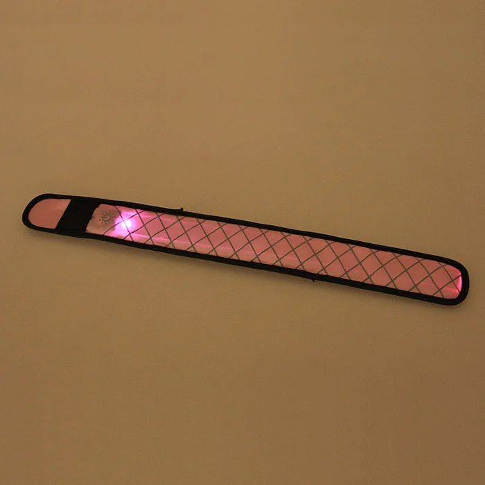 Nylon LED Sports Slap Wrist Strap Band Wristband Light Flash Bracelet Glowing Armband JAN88