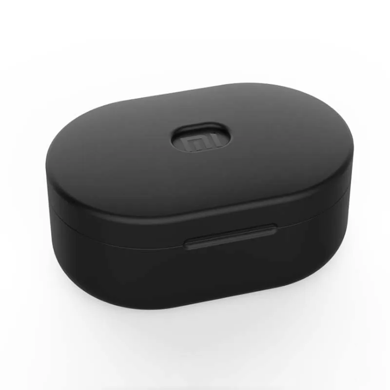 Черный Силиконовый чехол для наушников для Xiaomi mi Red mi AirDots наушники защитная крышка TWS Bluetooth наушники Беспроводной чехол для гарнитуры - Цвет: Черный