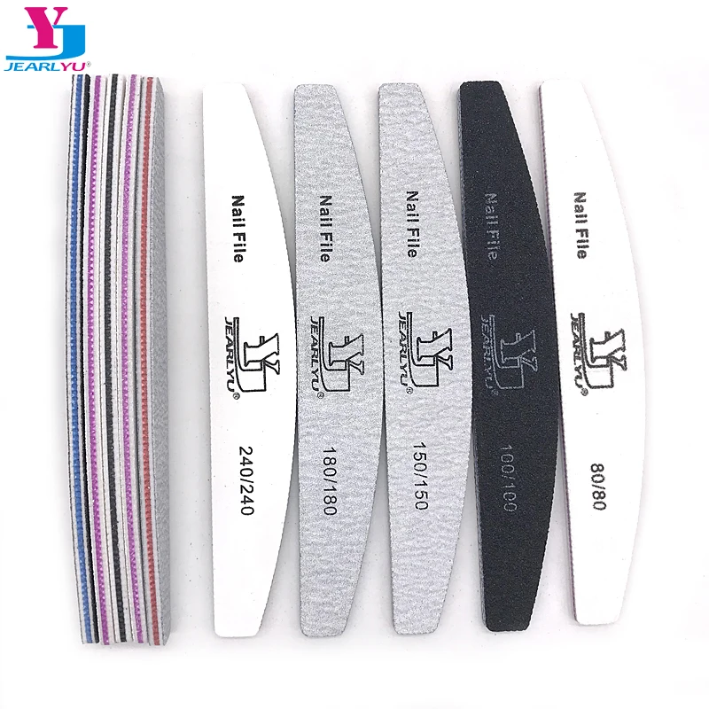 

5pcs Nail Files Block Buffer Manicure UV Gel Polisher Nail Polish Files 80/100/150/180/240Manicure Pedicure Buffers Nail Tools