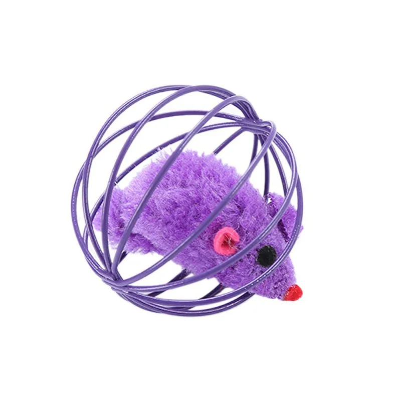purple mouse cat toy