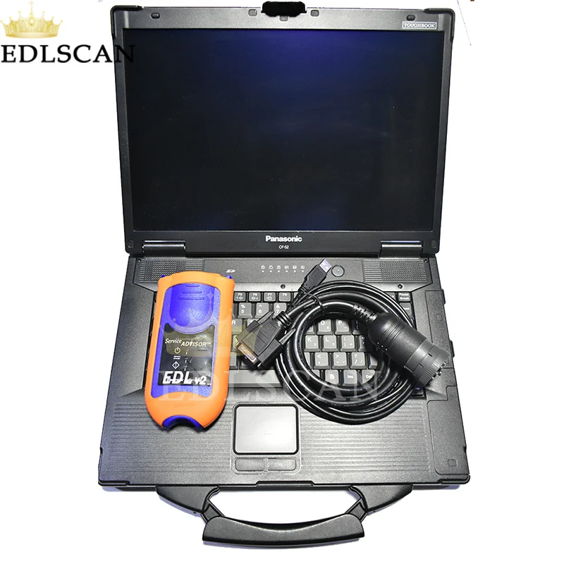EDLSCAN JD сервис Adviser EDL V2 и CNH EST 9,1 DPA5 диагностический комплект с ноутбуком CF52 - Цвет: EDL V2 with CF52