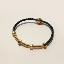 Ювелирные изделия Титановый стальной браслет с четырьмя орехами ретро женский веревочный браслет для женщин