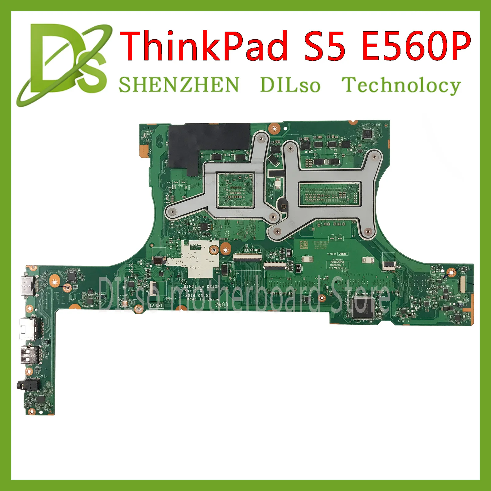 Kefu LA-D213P материнская плата для Lenovo ThinkPad S5 E560P материнская плата I5-6300HQ Процессор GT960M-2GB протестированный