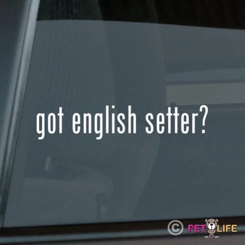 Получил английский сеттер стикер штамповочный станок из винила-#2 llewellyn Окно Наклейка