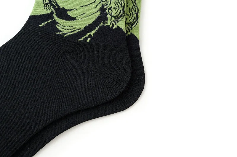 Jerrinut мужские забавные хлопковые художественные носки с принтом повседневные счастливые носки в стиле хип-хоп осенние зимние милые Ретро Носки с рисунком 1 пара