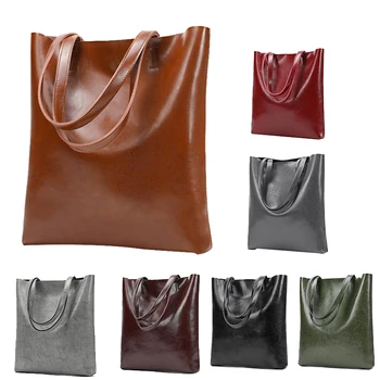

JHD-Leather Retro Ladies Shoulder Bag High Quality Fashion Large Capacity Shopping Bag Tote Bag