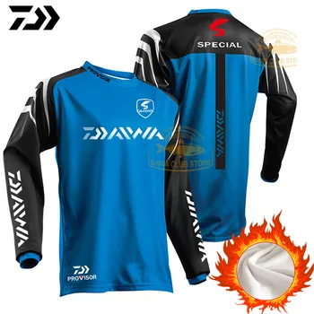 

2020 Thermal Fishing Sweater DAWA Fishing Sweatshirt Thicken Winter Fleece Fishing Jersey Long Sleeve Thermal Underwear Sweater