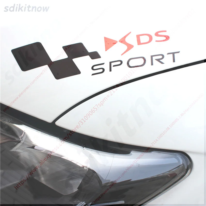 2Pcs Car Body Windows Sport Racing Pvc Adesivo Impermeabile Decalcomania Styling Per Citroen Ds Ds4 Ds4S Ds5 Ds6 Ds7 Ds5Ls Ds3