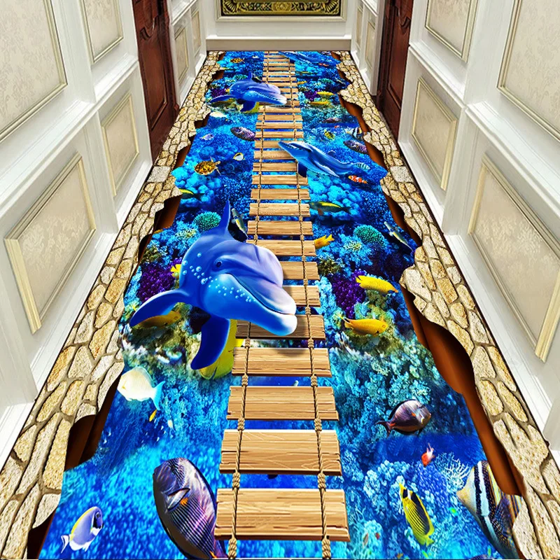 Grandi dimensioni 200*300cm verticale stampa 3D tappeto corridoio tappeti  bagno cucina assorbire acqua tappetino antiscivolo Hotel corridoio scale  tappeto - AliExpress
