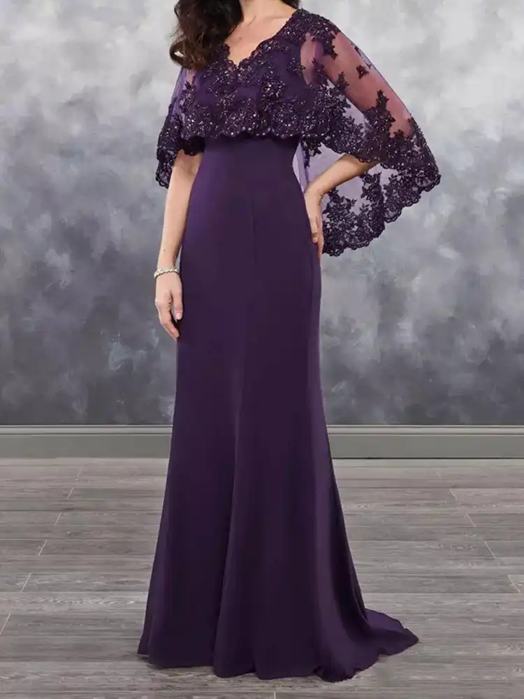 purple mother of the bride gowns