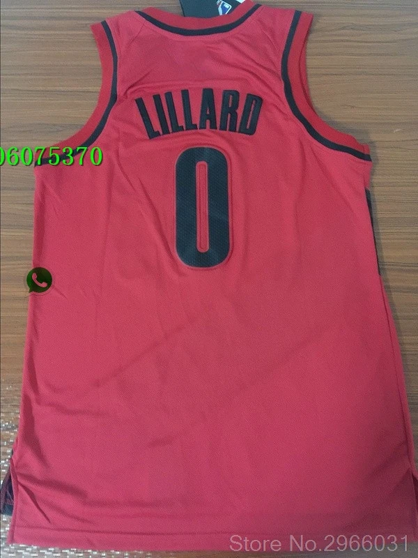 for men A+++ качественные мужские взрослые#0 Damian Lillard 3 c. J. McCollum Джерси портландцемент - Цвет: for men