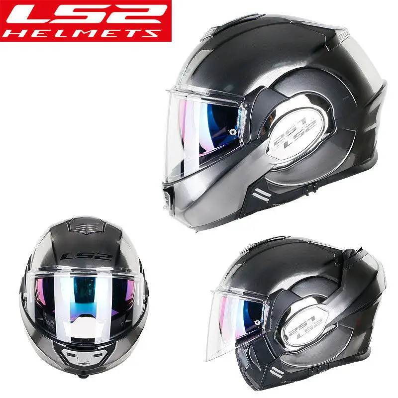 LS2 FF399 флип-ап мото rcycle шлем модульный многофункциональный с двойным экраном capacete ls2 шлем для мужчин и женщин гоночный casco moto - Цвет: 17
