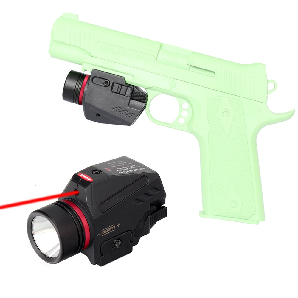 

Tactical Weapon Lights Combo Laser Flashlight Tactical LED Pistol Red Laser Sight for 20mm Picatinny Rail Gun Strobe Scout Light