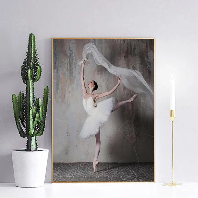 

Vintage Nostalgic Ballerina Beauty Canvas Wall Art Picture Abstract Minimalist Home Decoration Posters and Prints Bar Pub Poster