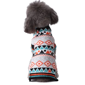 

Cute Triangle Dog Sweaters Holiday Festival Costume For Small Medium Dog Pet Cat Winter Knitwear Clothes For Dachshund Corgi