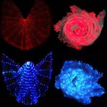 Хэллоуин большой световой бабочка светодиодный танец живота крыло Ангел Isis крыло 360 ° танцевальная одежда реквизит для выступлений