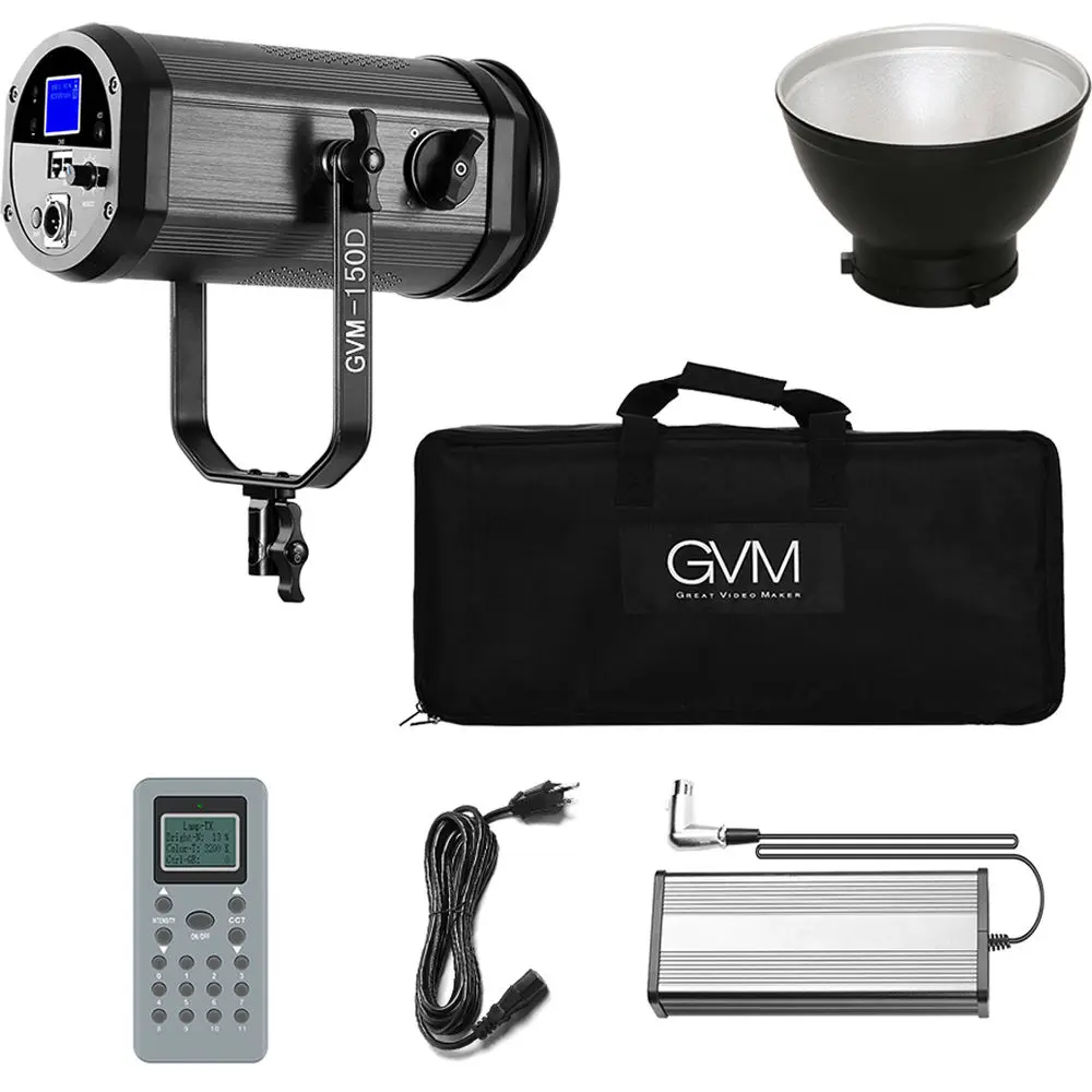 US $376.99 GVM Video Studio Spot Ring Selfie Light Daylight COB LED Bead Light Lens FOR Video Camera Shooting 150W 5600K Dimmable