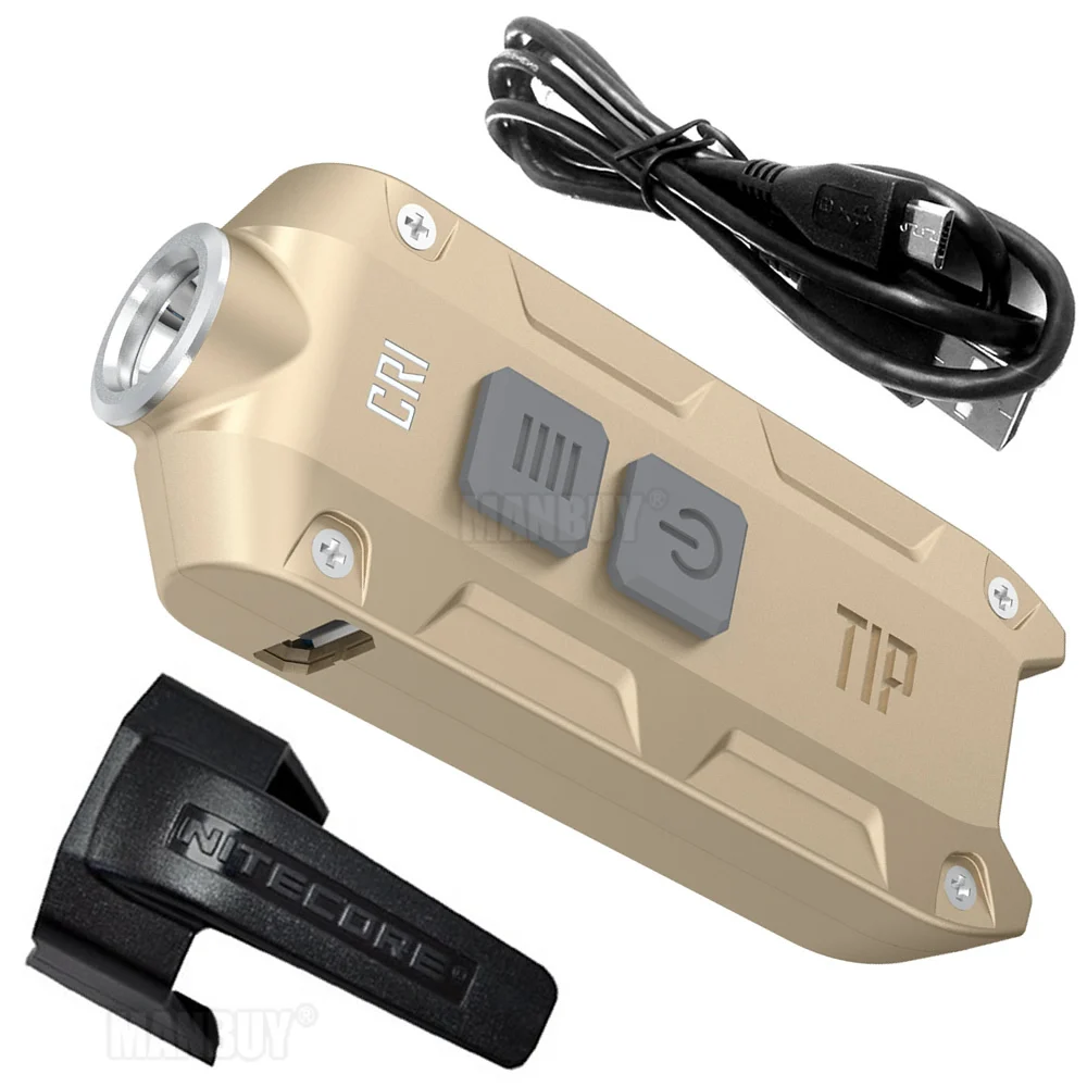 Металлический кнопочный светильник NITECORE TIPCRI многоцелевой зажим + USB кабель для