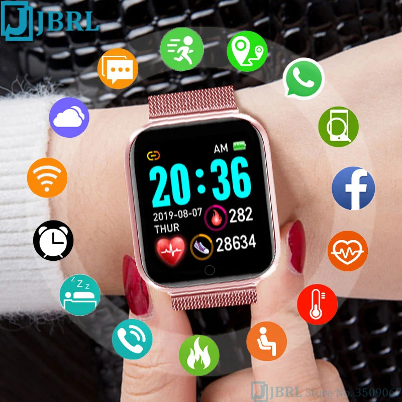 2021 Sport Bracelet Smart Watch Women Men Smartwatch Waterproof Fitness Tracker For Android iOS Electronic Clock Man Smart-Watch