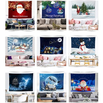 

22 Patterns Christmas Tapestry Cartoon Wall Hanging Holiday Home Decor Tapestries Tablecloth Bedspread Art Printing Carpet